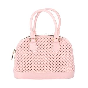 Pink Jelly Tote Crossbody Bag Purse Handle Rubber Casual Womens Accessory